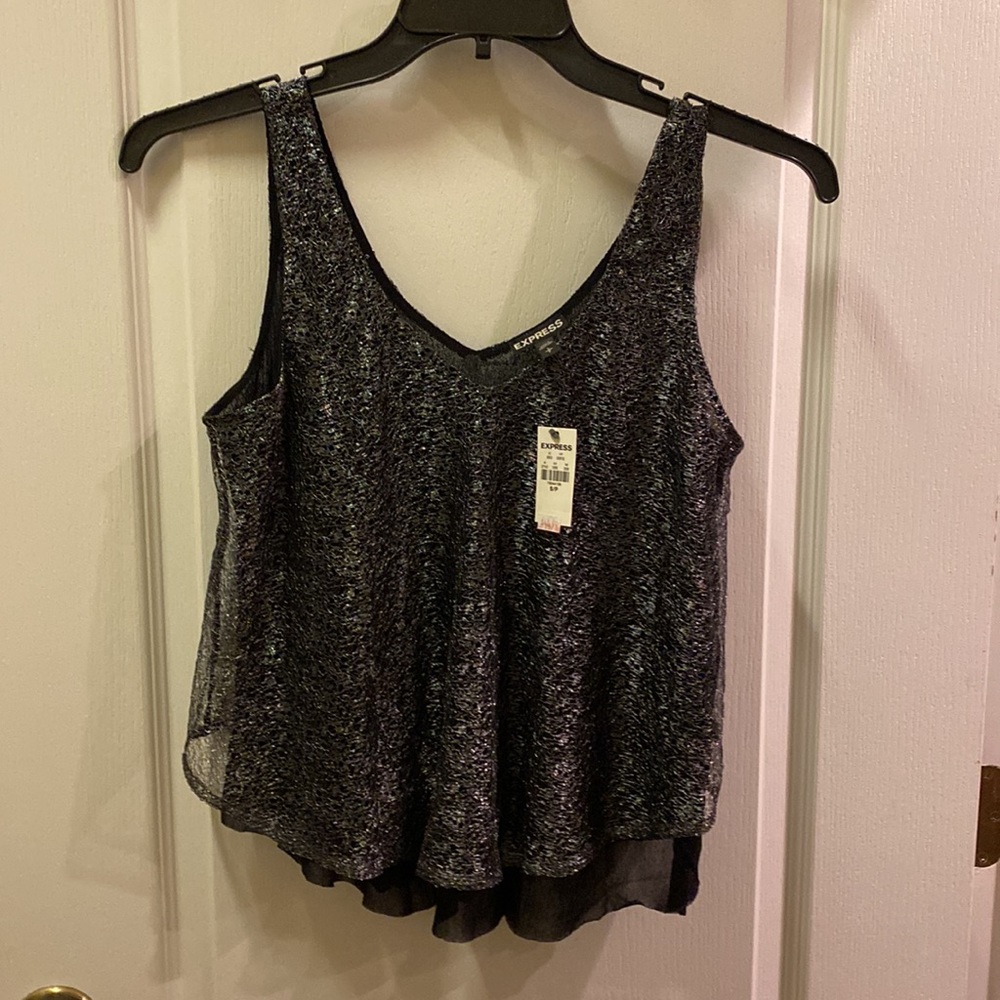 NWT Express black & silver layered tank - Picture 3 of 5